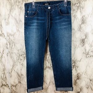 Celebrity Pink | Button UP Tie Front Rolled Hem S